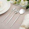24 Silver Disposable Plastic Cutlery Spoon Fork and Knife Set