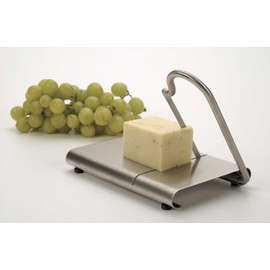 RSVP International Endurance Collection Cheese Slicer, Guillotine Style Sleek Modern Design, Stainless Steel Blade, Non-Skid Feet, Dishwasher Safe, 7x5.25" Base, 4" Blade