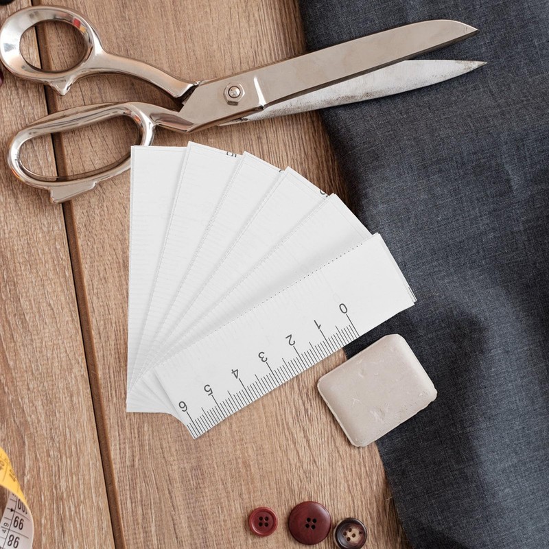 DOITOOL Disposable Paper Measuring Ruler of 100 Pieces for Head