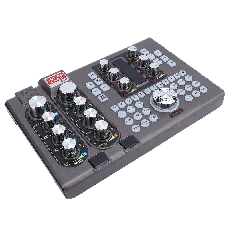 Digital Sound Card Professional Treble Bass Adjustable One Click Noise
