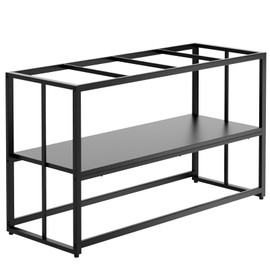 Urban Deco 55-75 Gallon Fish Tank Stand 900LBS Capacity For Aquarium Stand Metal Fish Tank Stand 48.4"x19.7"x31.5" Dual-Layer Design Terrarium Stand Ideal for Home and Office