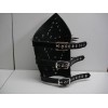 metaldevastation.com LEATHER SPIKED ARMBAND. BLACK METAL ....(MDLA0071) - LEFT