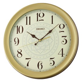 Seiko Carter Non Ticking Wall Clock, 14.5 Inch, Brown
