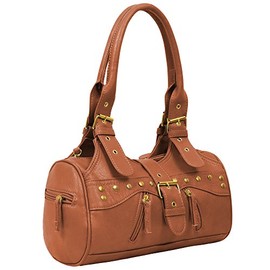 Eyecatch Miami Womens Designer Faux Leather Tote Ladies Handbag Shoulderbag Tan