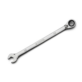 Capri Tools 10 mm 120-Tooth Ultra-Smooth Reversible Ratcheting Combination Wrench, XL Long Series, Metric, 12-Point