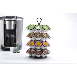 Rice rat K-Cup Storage Coffee Capsules Pod Holder Carousel Capsule Display Storage for k-cup (36 pods-4 tiers)