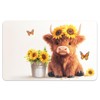 peacoblue Bank Card Sticker Highland Cattle and Sunflower Credit Debit