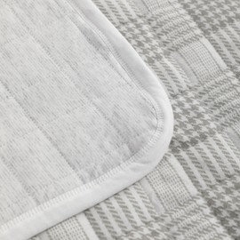 NTBAY Jersey Cotton Quilted Toddler Blanket, Breathable and Warm for Boys and Girls Baby Blanket, 30x40 Inches, Grey Grid