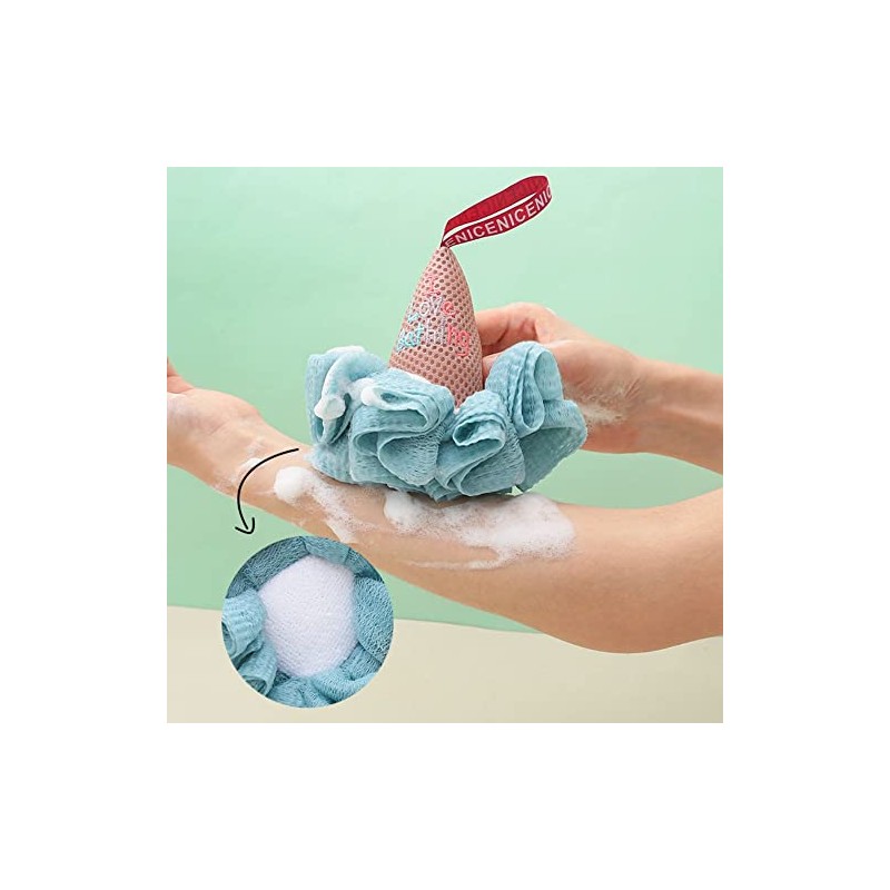 Gofidin Piezas Bolas Baño Helado Niños Esponja Ducha Limpiador Corporal