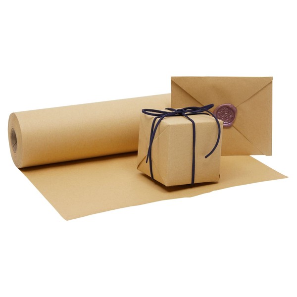 Brown Kraft Paper Roll (305mm x 30.5m) Brown Paper Packing Roll - Ideal for Arts, Crafts, Gifts, Postal, Shipping, Wrapping, Floor Covering, Table Runners