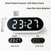 fjshellhome SHELLHOME Small LED Alarm Clock with Adjustable Volume, Calender,