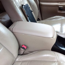 PIT66 Console Lid Cover, Compatible with 1997-2000 Ford Explorer/1997-2001 Mercury Mountaineer/2001-2002 Ford Explorer Sport Trac Beige