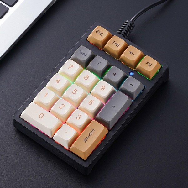 BRIMFORD Numeric Keyboard, Mechanical Numeric Keypad, Numeric Keypad, Blue Axis,