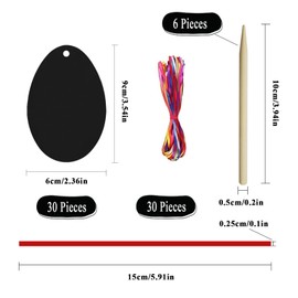 AUXHCYL 30Pcs Easter Scratch Art, Egg Decorations Papers,Easter Crafts for Kids, Easter Activity Arts Gifts for Kids Party Bag Fillers