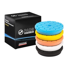 DETAILINGPADS Set of 5 Polishing Pads 150/130 mm Propeller Polishing Sponge Set | Polishing Pad Excellent Heat Dissipation | Polishing Set Velcro Polishing Attachment Cordless Screwdriver | Polishing