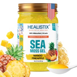 Healistix Pineapple Mango Sea Moss Gel [16 Oz] - Exquisitely Crafted from Seamoss Wildcrafted in The Pristine Waters of St Lucia, A Natural Delight