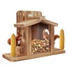 Squirrel Feeder for Outside, Durable Wooden Squirrel Feeder Platform, Funny