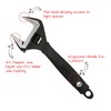Proferred Plumbing Adjustable Wrench, Black Phosphate Finish, 4 Available Size