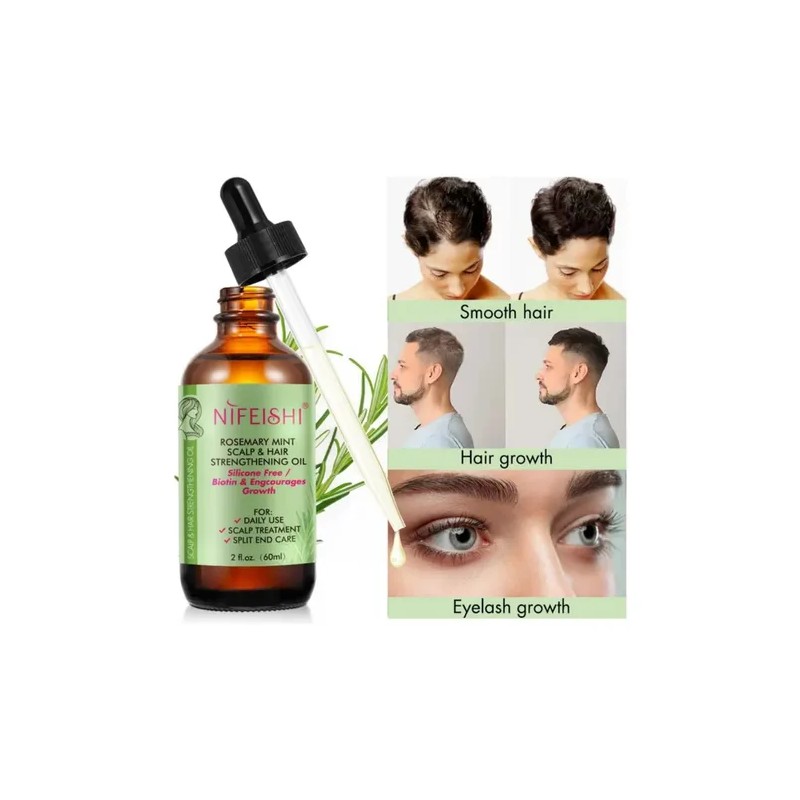 Aceite De Romero Biotina Crecimiento Cabello Cejas Pestañas