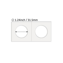 Boen Coin Flips 31.5mm/(1.24 Inch) 300Pcs Coin Flips for Half Dollar, Coin Holders for Colletors The Coin Collection Supplies Coin Cardboard Coin Flips for Coin Collection
