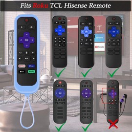 2Pack Roku Remote Cover with Tracker | Roku Remote Covers | Onn Roku Remote | Roku Express 4K+ | Roku TV | TCL Roku Glow in The Dark