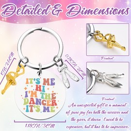 Funny Dance Themed Gifts Keychain - Inspirational It's Me Hi I'm The Dancer Keychains Gift Ballet Shoes Dancer Pendant for Women Girls Teens Sisters Friend Dancer Lovers Teacher Birthday Christmas