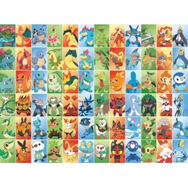 Buffalo Games - Pokémon - Cuadrados de Primeros Socios - Rompecabezas de 1000 Piezas para Adultos, Rompecabezas desafiante Perfecto para Noches de Juego, tamaño del Rompecabezas Terminado es de 26.75