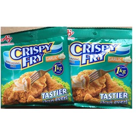 Lot of 2 Ajinomoto - Crispy Fry Breading Mix 62 grams / 2.19 oz each pk (2 pk Garlic)