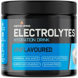 Keto-Pro Keto Electrolytes 250g | Keeping You Electric | Electrolyte Powder & Salts with Astaxanthin | Supports Fasting, Health & Fitness Goals | Unflavoured