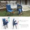 EVER ADVANCED Folding Padded Camping Chair 4 Positon Adjustable Recliner