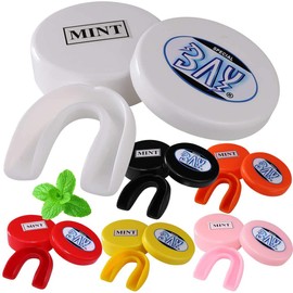BAY Peppermint Teeth Guard for SR JR, Colour White, with Hygiene Box Box, CE, Sports Mouth Guard, Mouth Guard, Adult Seniors, Teenagers, Juniors from Approx. 13 Years, Mint Aroma Boxing Martial Arts
