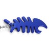 Komonee Fish Bone Blue Bottle Opener Key Chain Metal Dead