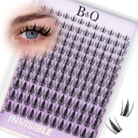 B&Q Fairy Lash Clusters Invisible Band False Eyelashes Clusters Natural Cluster Eyelash Extensions Comfortable Individual Lashes Extension DIY Soft Eyelash Clusters（Fairy-MIX8-18mm）