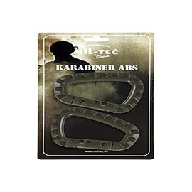 Mil-Tec ABS-15921001 Carabiner ABS Olive One Size