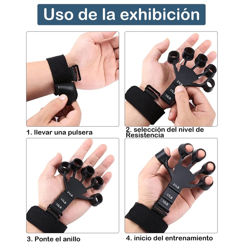 2 Piezas Ejercitador De Mano, Ejercitador De Dedos, Fortalecedor De