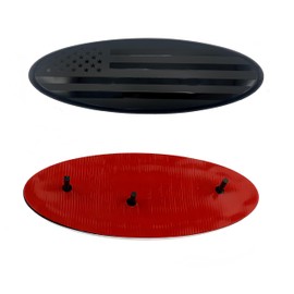 1 Pack Compatible for 2004-2014 F150 Front Grille Rear Tailgate Emblem, 9" Black Oval American Flag Emblem Fits 11-14 Edge, 11-16 Explorer, 06-11 Ranger, 07-14 Expedition