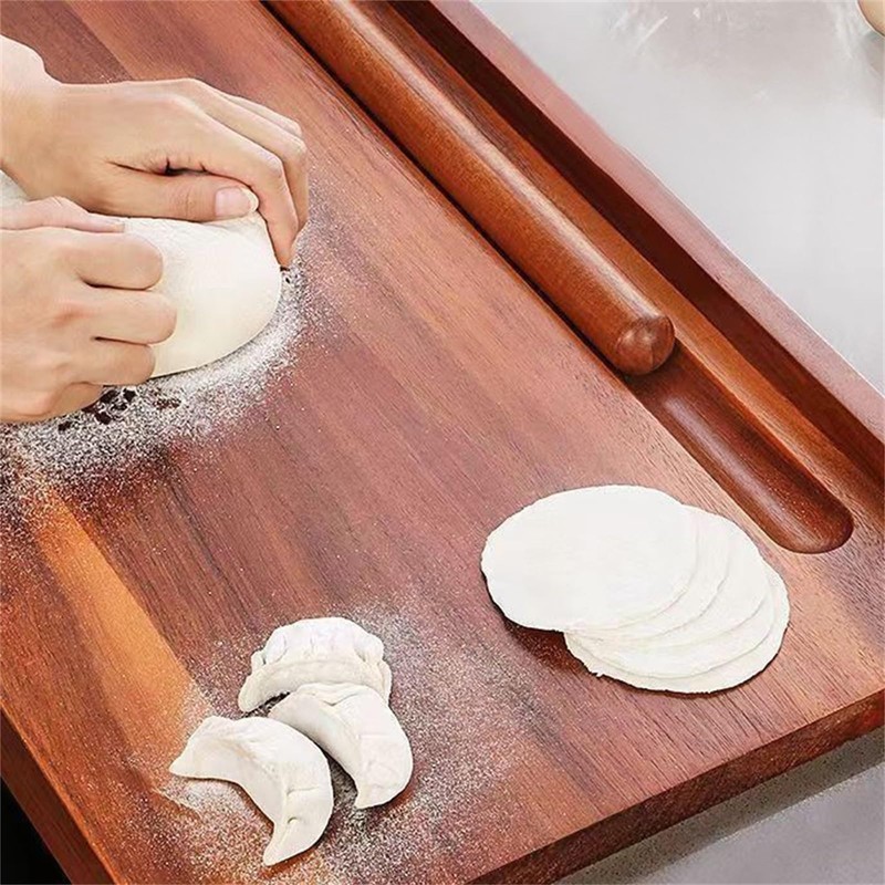 Wooden Cutting Board,Pastry Board Wood with Front and Back Counter
