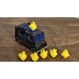 Hot Wheels Clown Heads for ice cream trucks or other like 1/64 scale car 3d printed 6 items