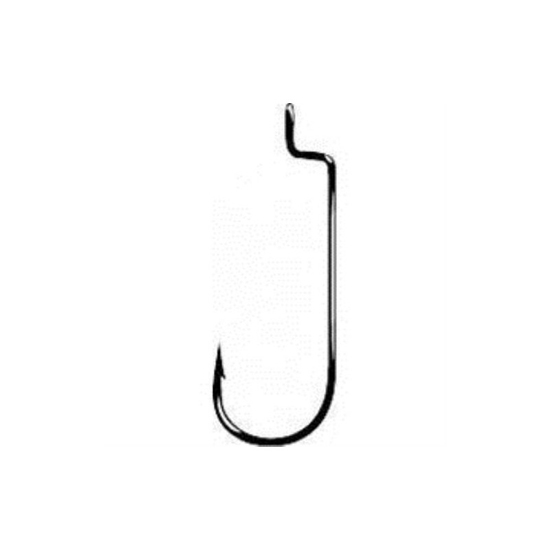Worm Hook, Size 2/0, Needle Point, Round Bend, Offset, Ringed