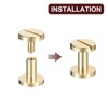 sourcing map 25Pack Brass Chicago Screws, 8x10mm Flat Head Screw
