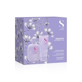 Semi di Lino Duo Set Smooth - Para cabello rebelde. Smoothing Low Shampoo 250 ml - Shampoo delicado alisador & Smoothing Conditioner 200 ml - Acondicionador alisador