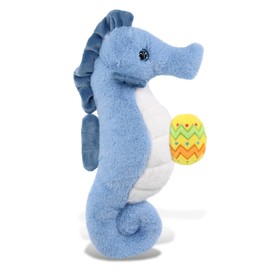 DolliBu Super Soft Blue Seahorse with Yellow Easter Egg Plush and Name Personalization - Cute Stuffed Animals for Easter Basket, Easter Egg Stuffed Animal Spring Toys for Girls, Boy, Baby - 12 Inches