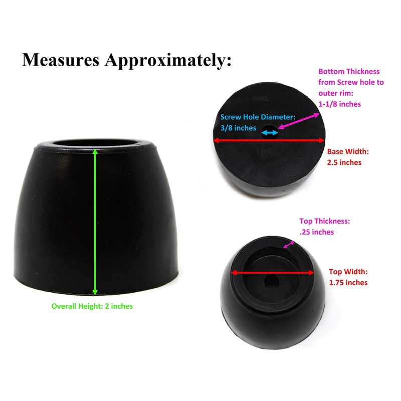 Cargo Trailer Truck Replacement ramp Door Rubber Bumper Stop Cone