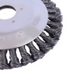 6-Inch Rotary Steel Wire Weed Brush Blade with Universal Adapter