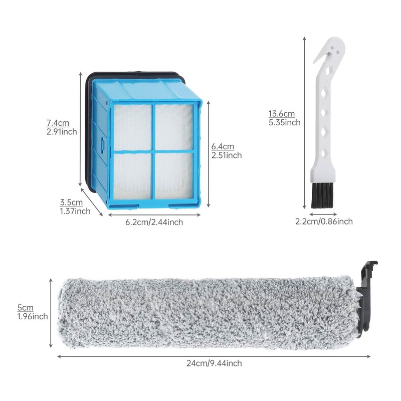 Vacuum Brush Crosswave OmniForce and Replacement Vacuum Filters, Compatible with