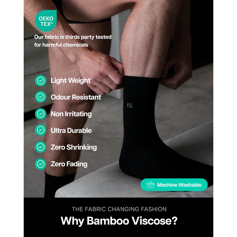 Giovici Bamboo Socks 5 Pack For Men & Women, Super