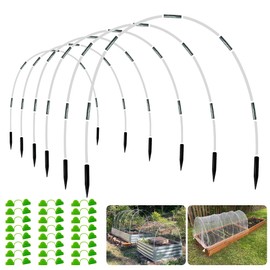 OOTONAT 8FT Garden Hoops Grow Tunnel Kit - Rust-Free Fiberglass Frame for Raised Beds, 36pcs - DIY Plant Support for Garden Netting, Row Covers, and Greenhouse Protection