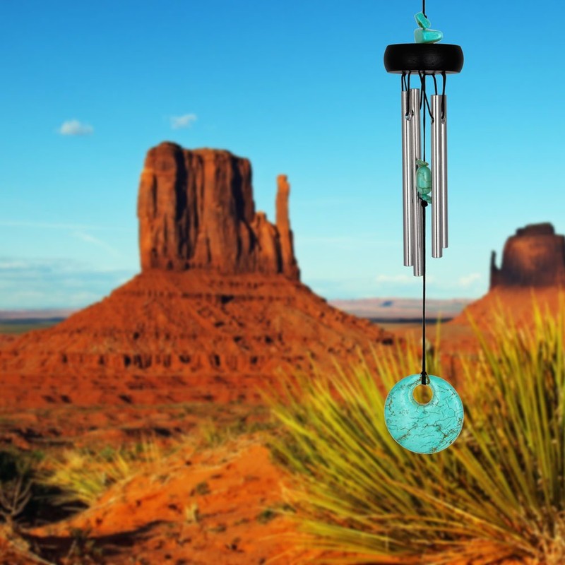 Woodstock Precious Stones Collection Windchime, Turquoise