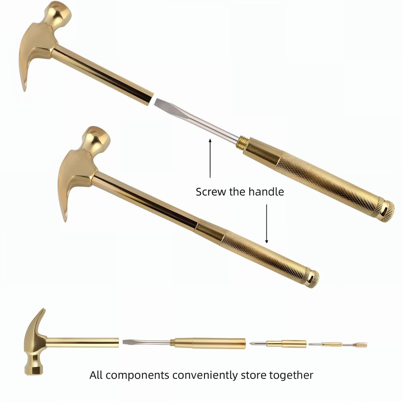 Multifunction Hammer 6 in 1 with Slotted/Flat Head Phillips Screwdriver