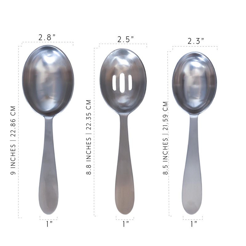 Darware Portion Control Serving Spoons Set (6pc) – Stainless Steel